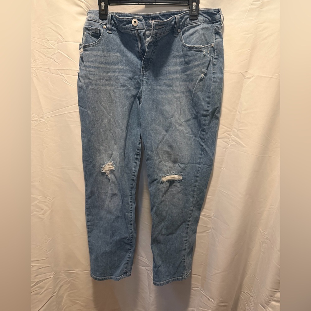 Style & Co. Curvy Girlfriend Light Blue Denim